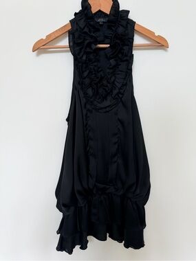 Zoa Ne York Black mini ruffle dress